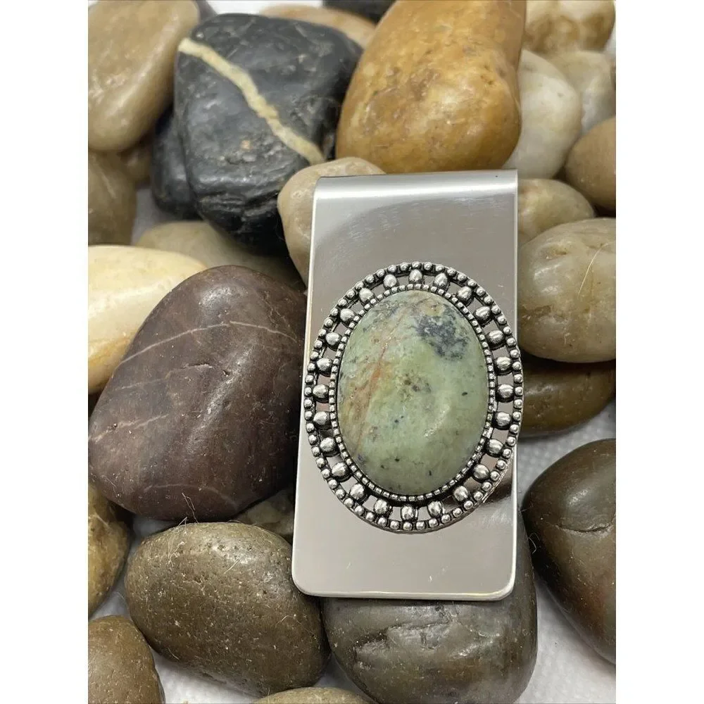 TURQUOISE Western Money Clip Stainless Steel UNIQUE Quality Wedding Party Gift
